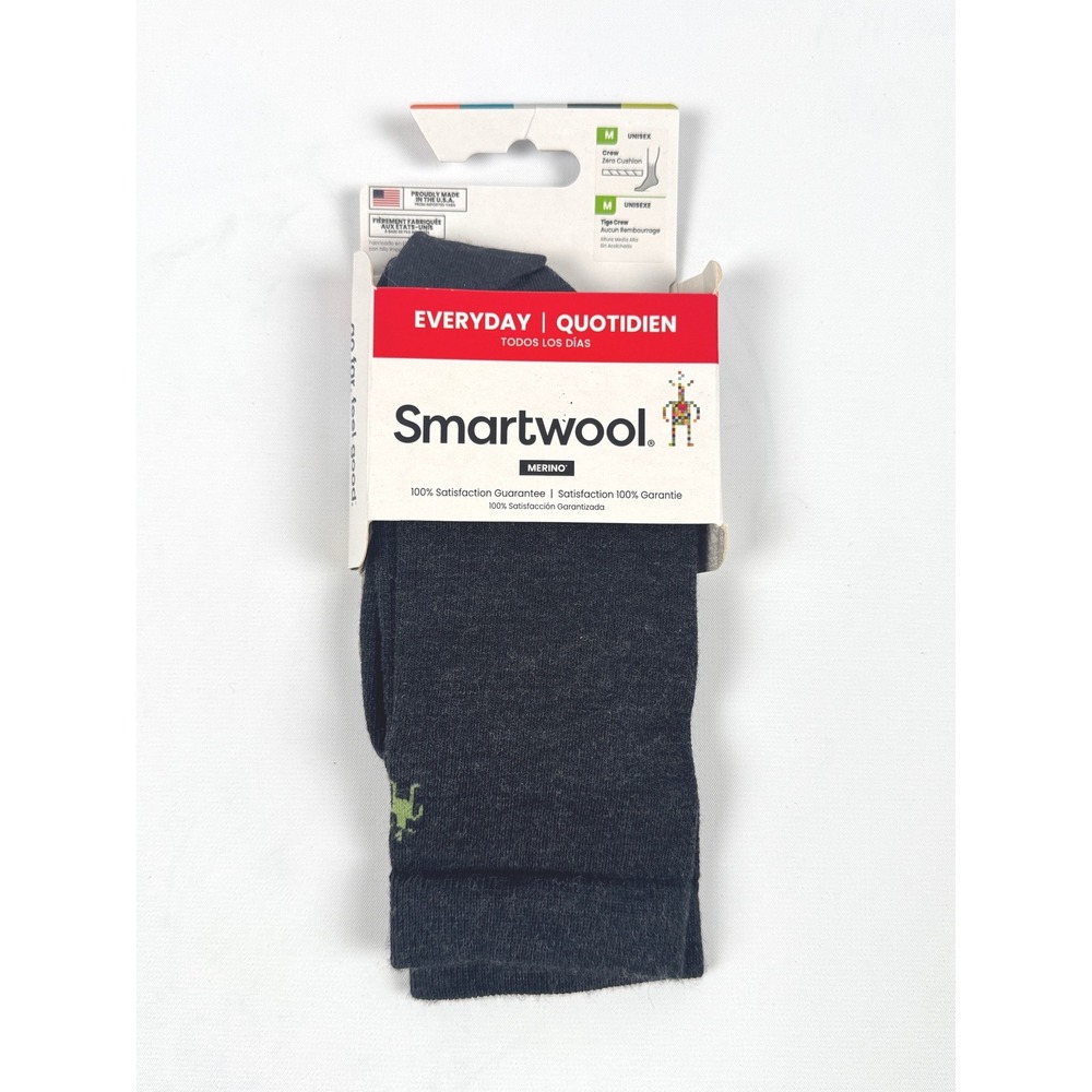 Smartwool Everyday Anchor Line Crew Socks Charcoal Gray Size Medium